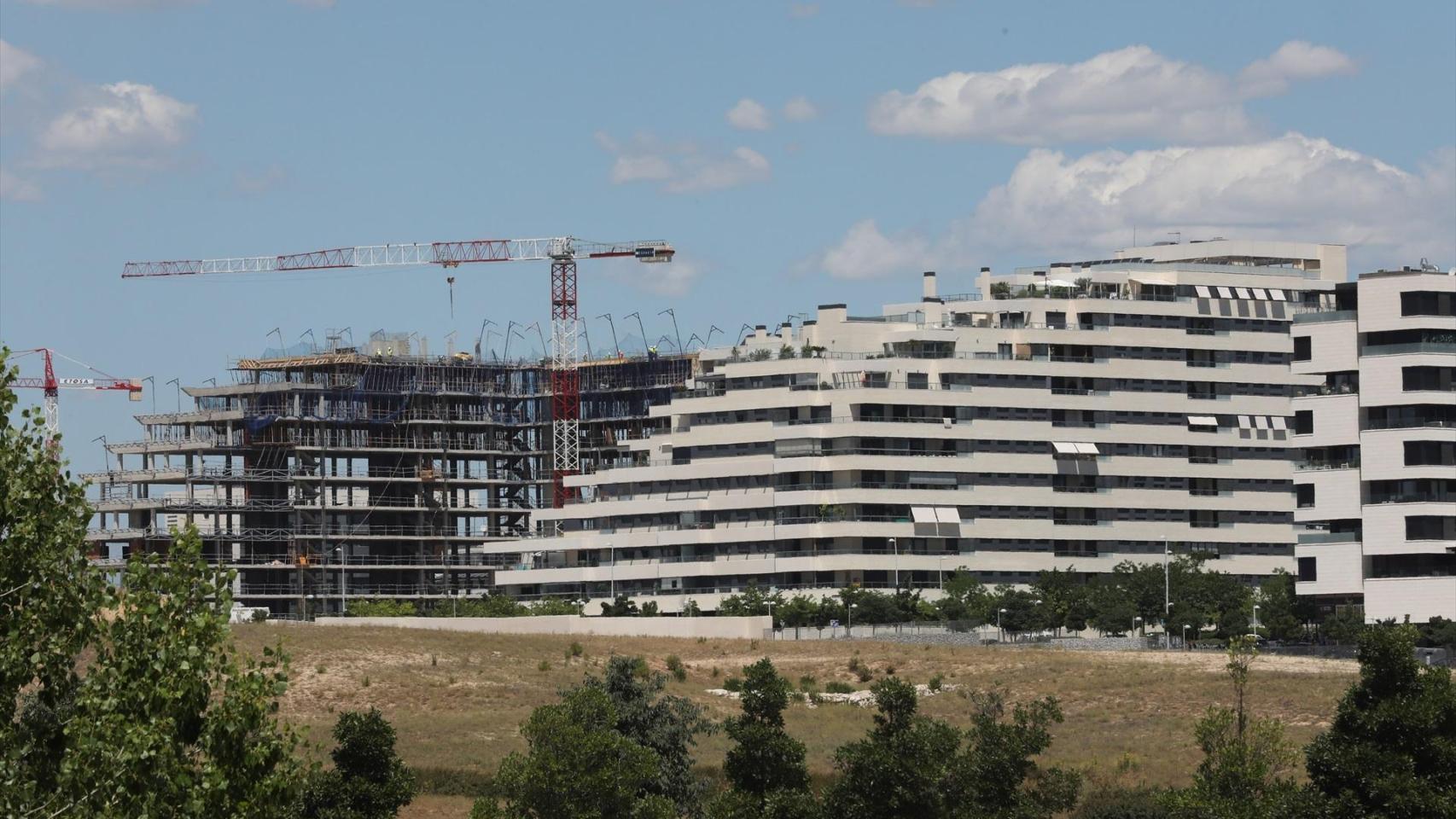 Edificio en construcción en Madrid
