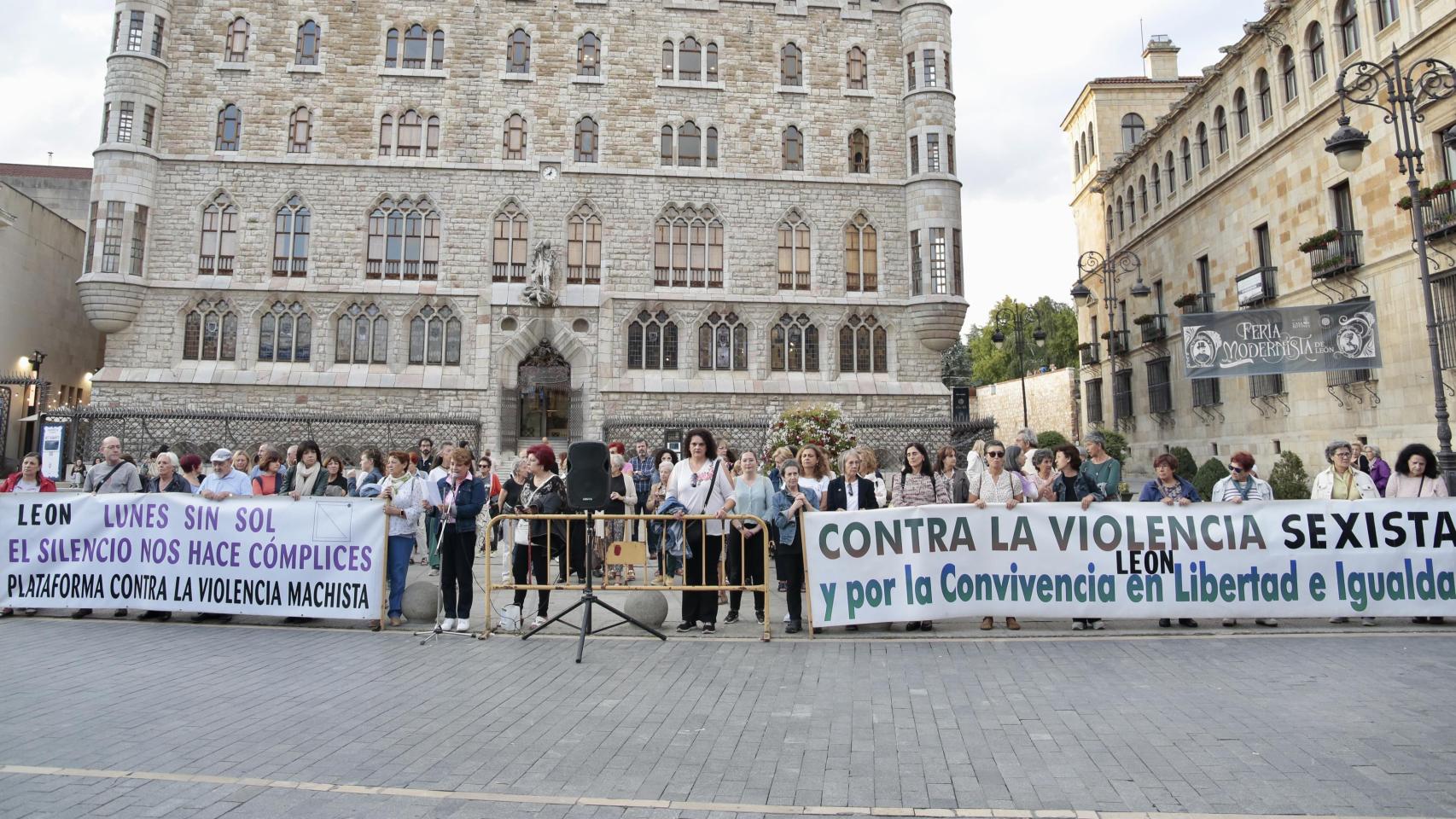 Manifestación contra la violencia de género en León, en septiembre de 2023