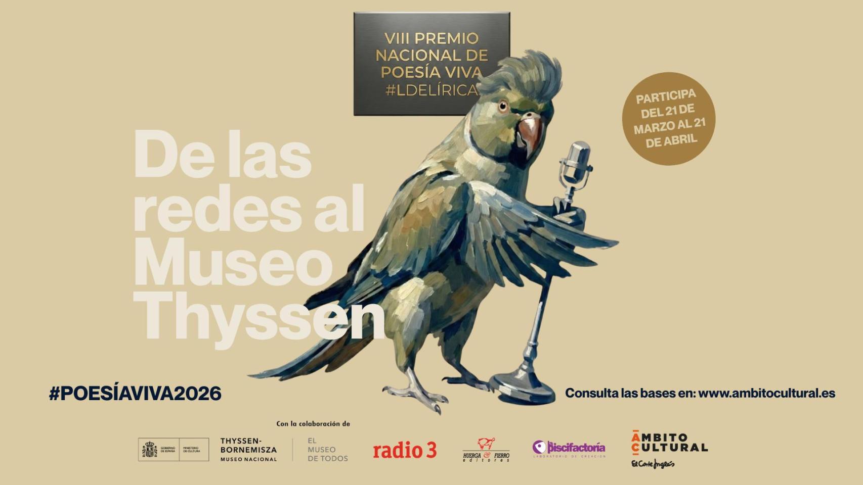 Abierto el plazo para participar en la VIII edición del Premio Nacional de Poesía Viva #LdeLírica
