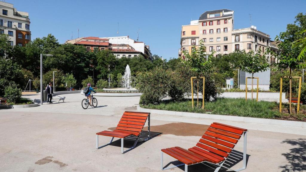 Fotografía de la plaza de Olavide, en Chamberí.