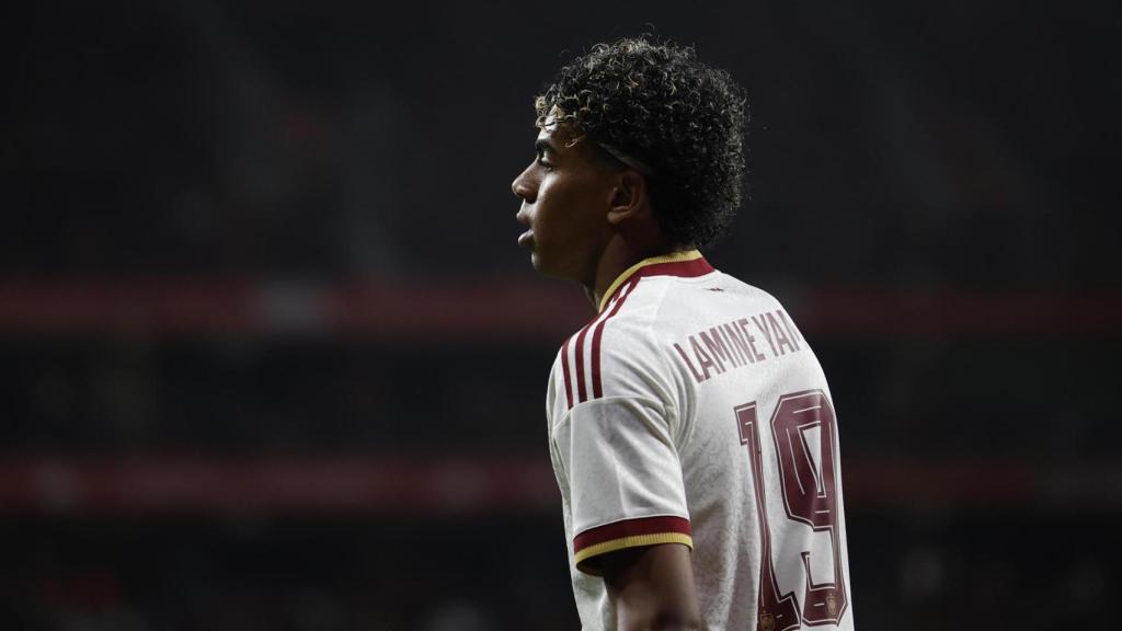 Lamine Yamal, durante el partido ante Egipto.