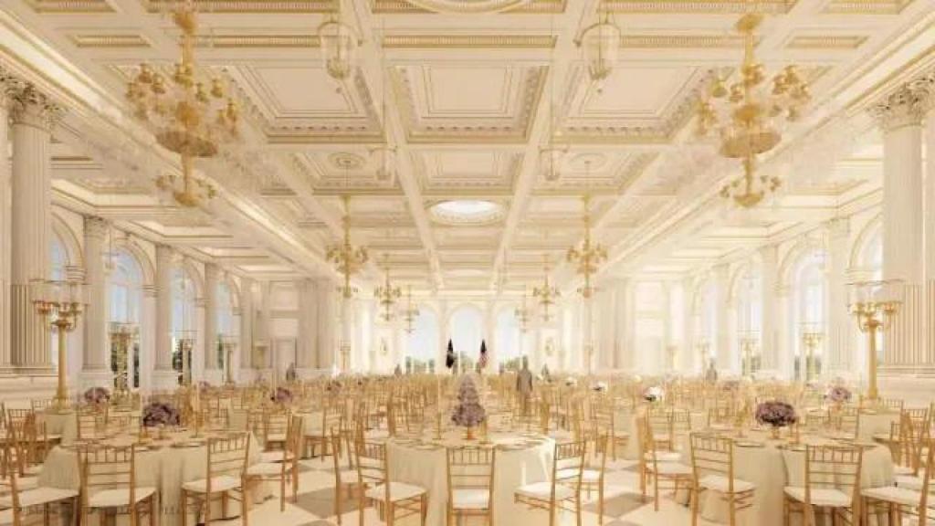 Recreación de cómo será el nuevo salón de baile de la Casa Blanca.