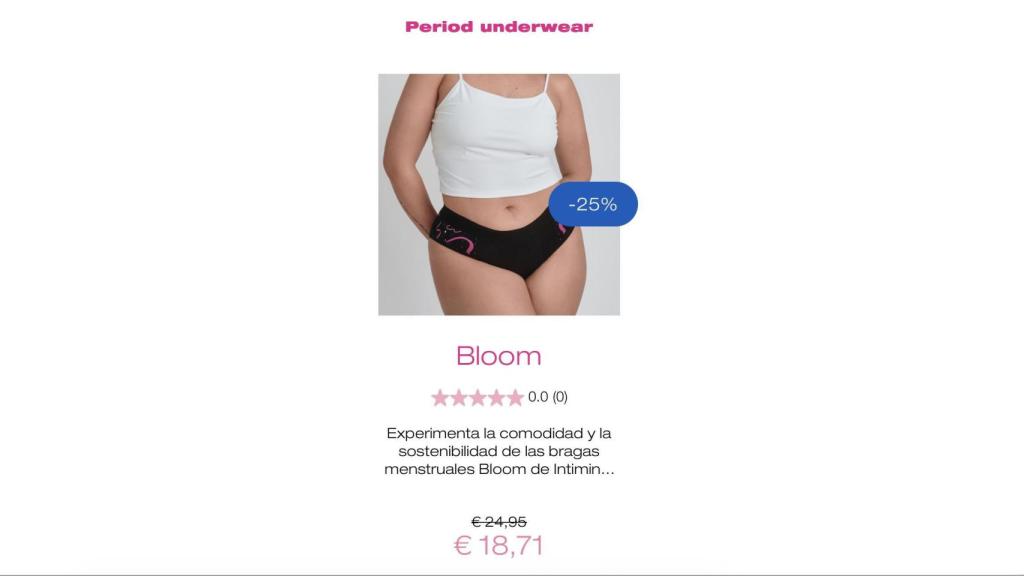 Bragas menstruales Intimina.