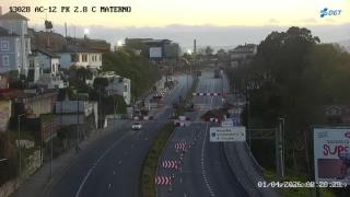 Zona del corte de la AC-12 este miércoles.