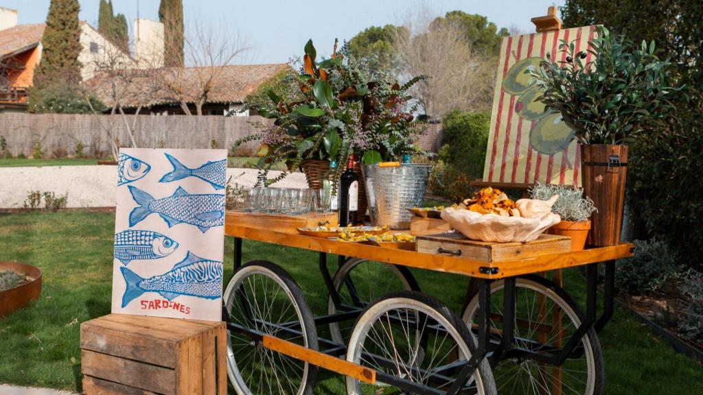 Carrito de Tatín en Quinta de San Antonio de Velilla, un enclave exclusivo del catering.