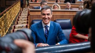 El presidente del Gobierno, Pedro Sánchez, durante una sesión de control al Gobierno.