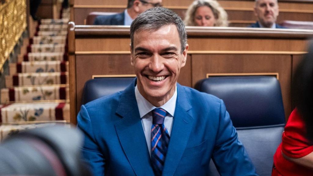 El presidente del Gobierno, Pedro Sánchez, durante una sesión de control al Gobierno.