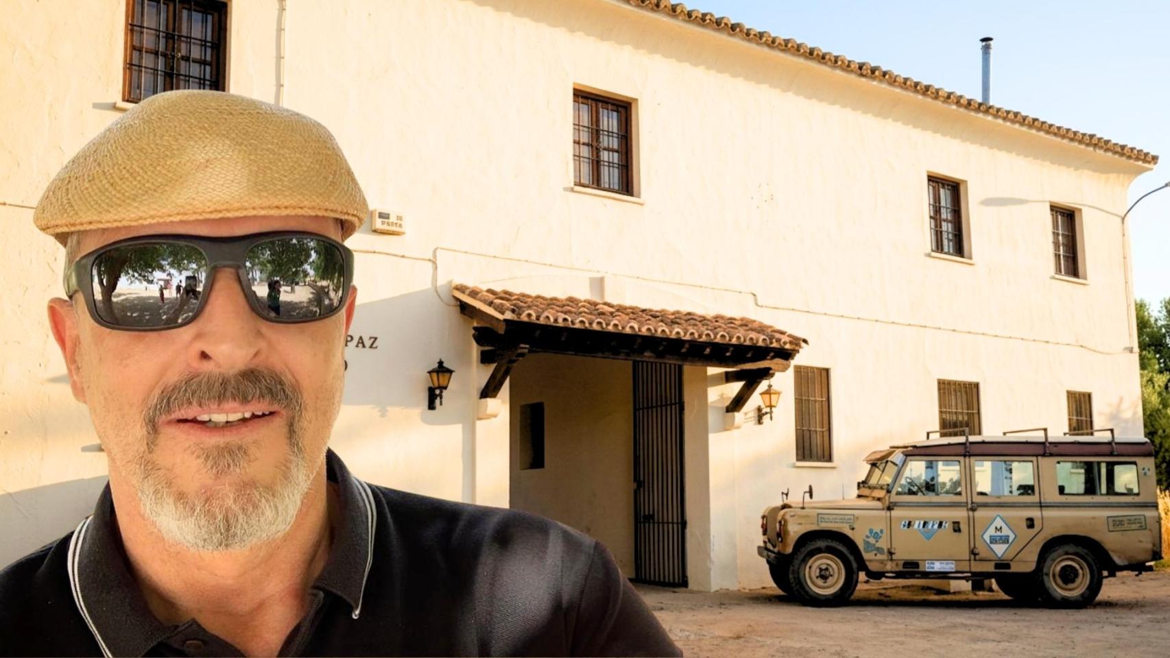 Montaje con Miguel Bosé y su finca en Saelices (Cuenca).
