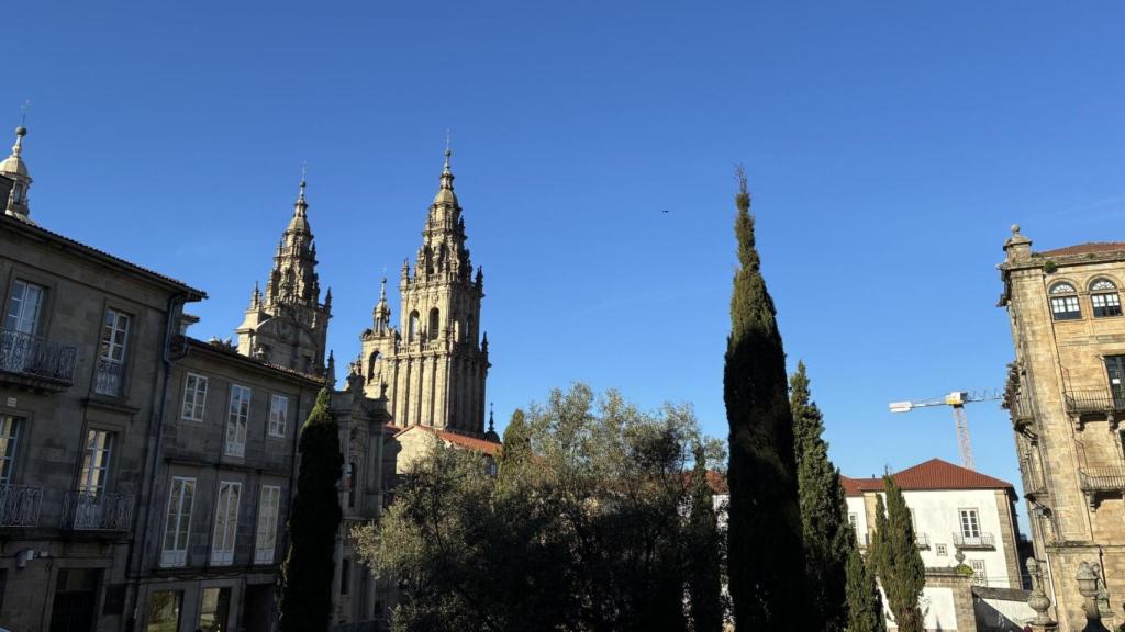 Luce el sol en Santiago de Compostela.
