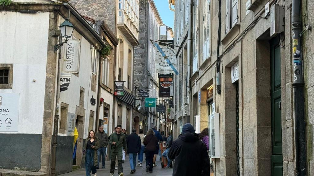 Rúa do Franco, una de las zonas más turísticas de Santiago