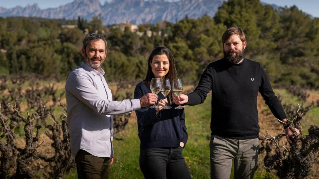 Roc Gramona, vicepresidente de Corpinnat, Meritxell Juvé y Pere Llopart, presidente de Corpinnat.