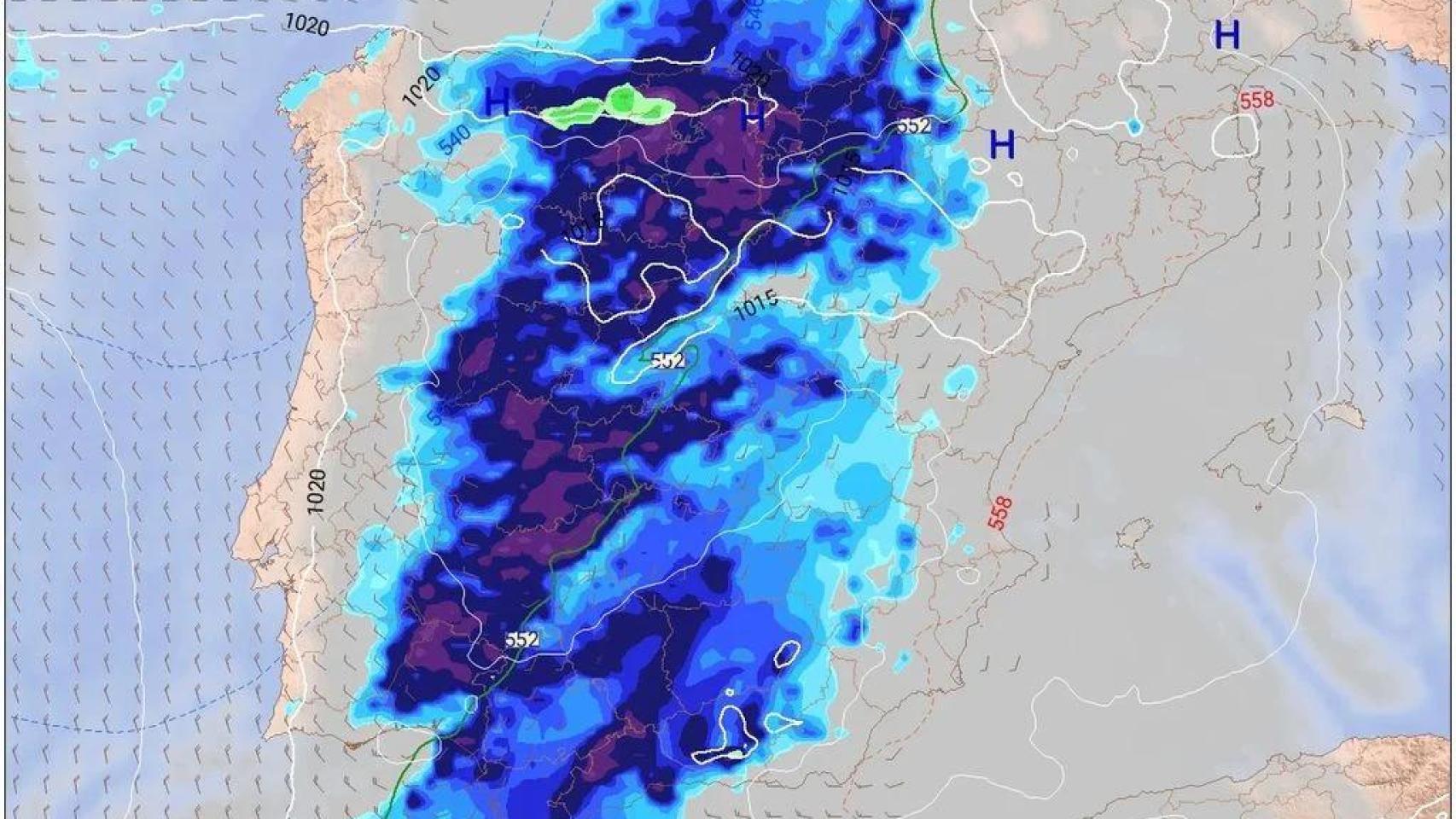 Llegada de las lluvias atlánticas a Castilla y León