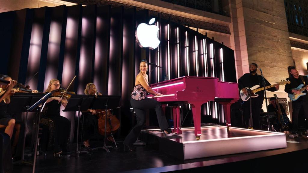 Alicia Keys en el evento de celebración en Nueva York