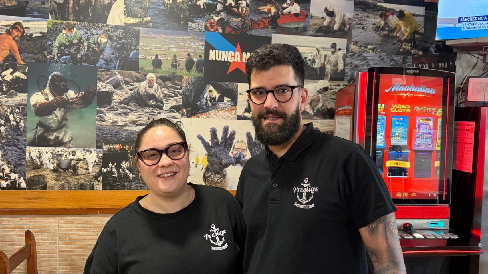 Noemi Presedo  y José Luis López, propietarios de Bodegón O Prestige