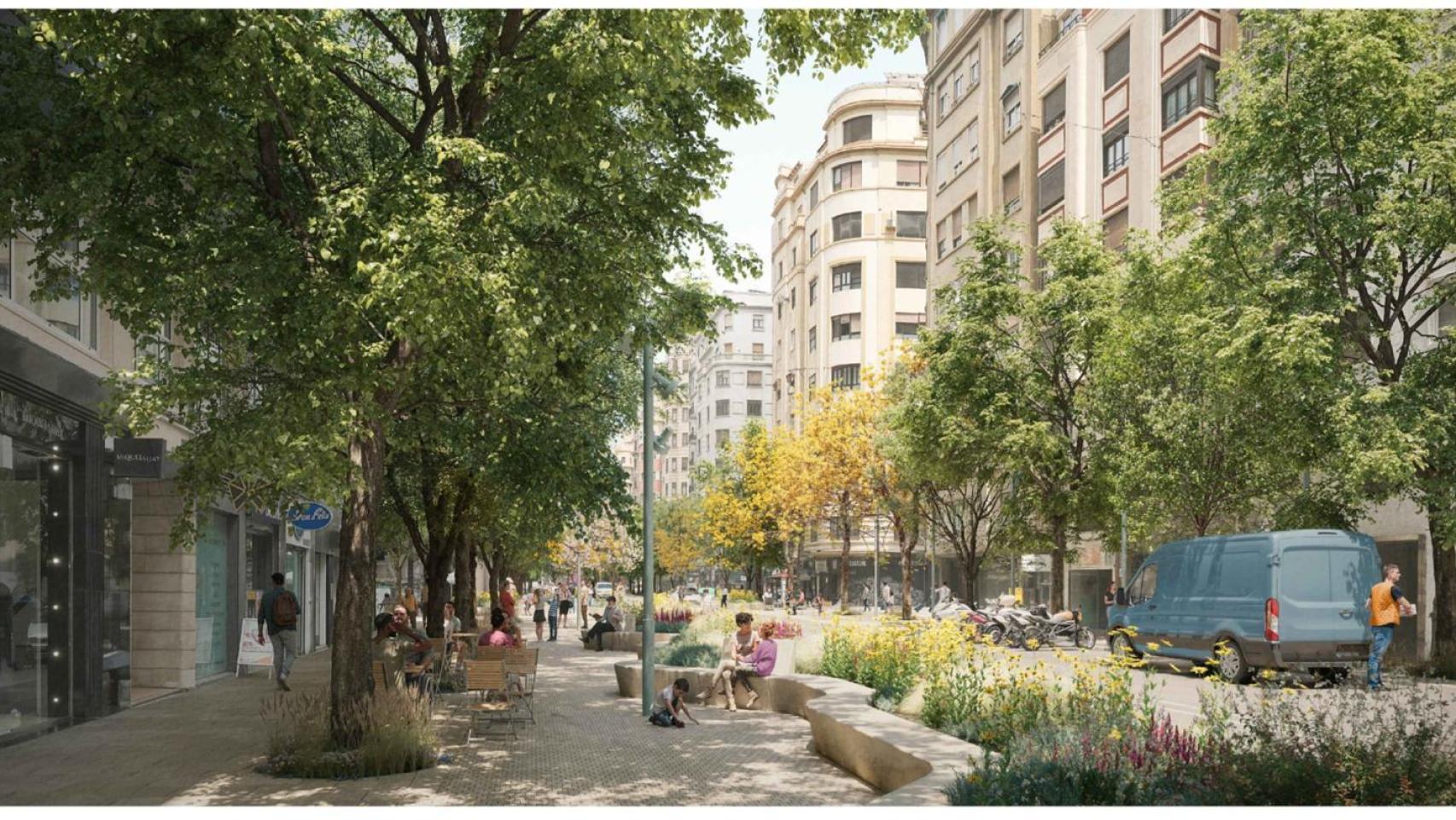 Recreación de las obras en la avenida del Oeste. EE