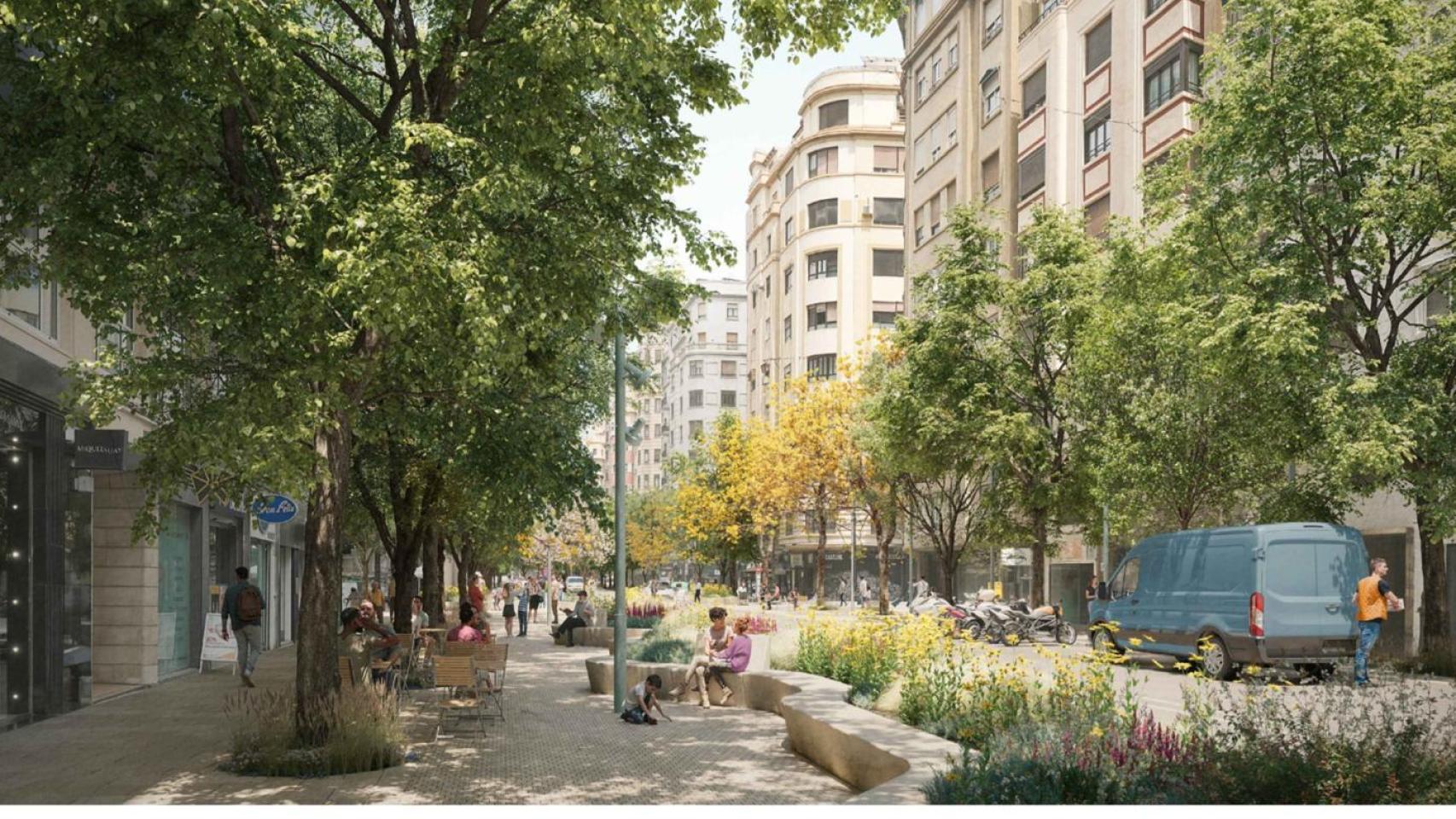 Recreación de las obras en la avenida del Oeste. EE