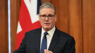 British Prime Minister Keir Starmer speaks during a press conference in Downing Street, London.