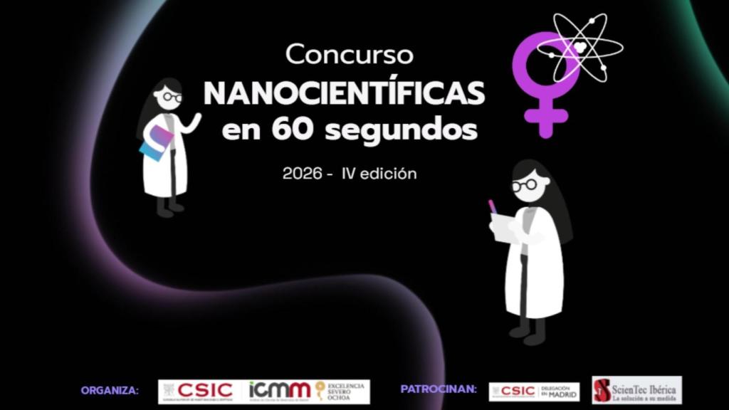 Cartel de la cuarta edición de 'Nanocientíficas en 60 segundos'.