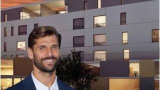Montaje del edificio para la tercera edad en el que ha invertido Fernando Llorente.