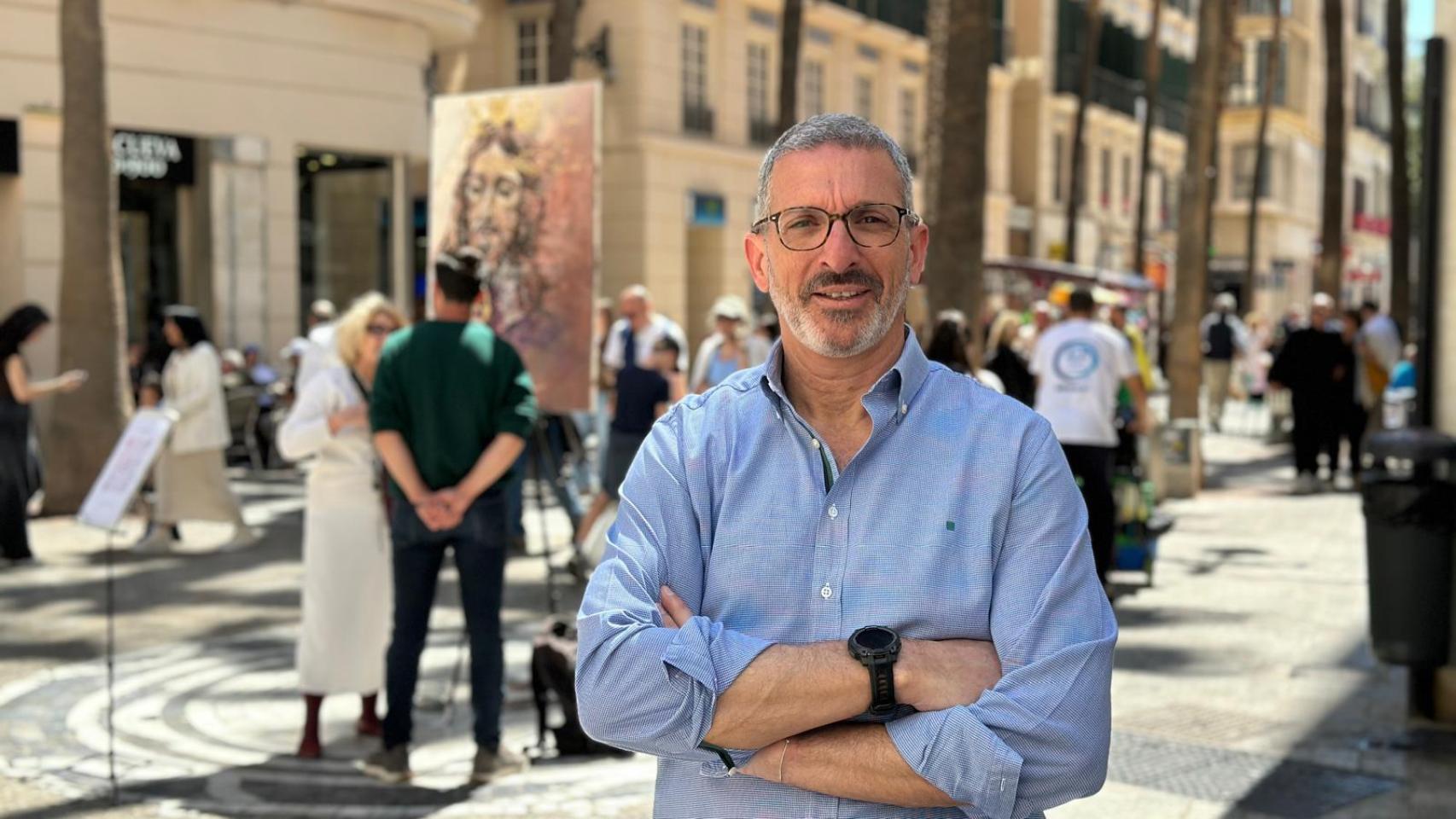 Fernando Martín, director de EIG Esic en Málaga, en el centro de Málaga.