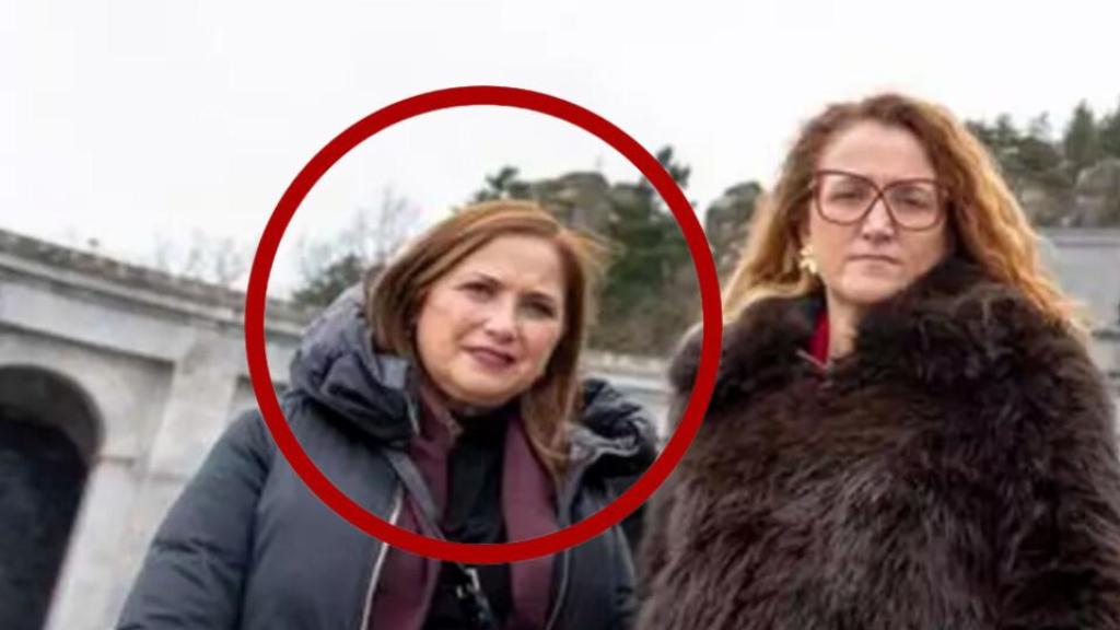María Jesús San José visita el Valle de Cuelgamuros, donde quedan restos mortales de ciudadanos vascos inhumados.