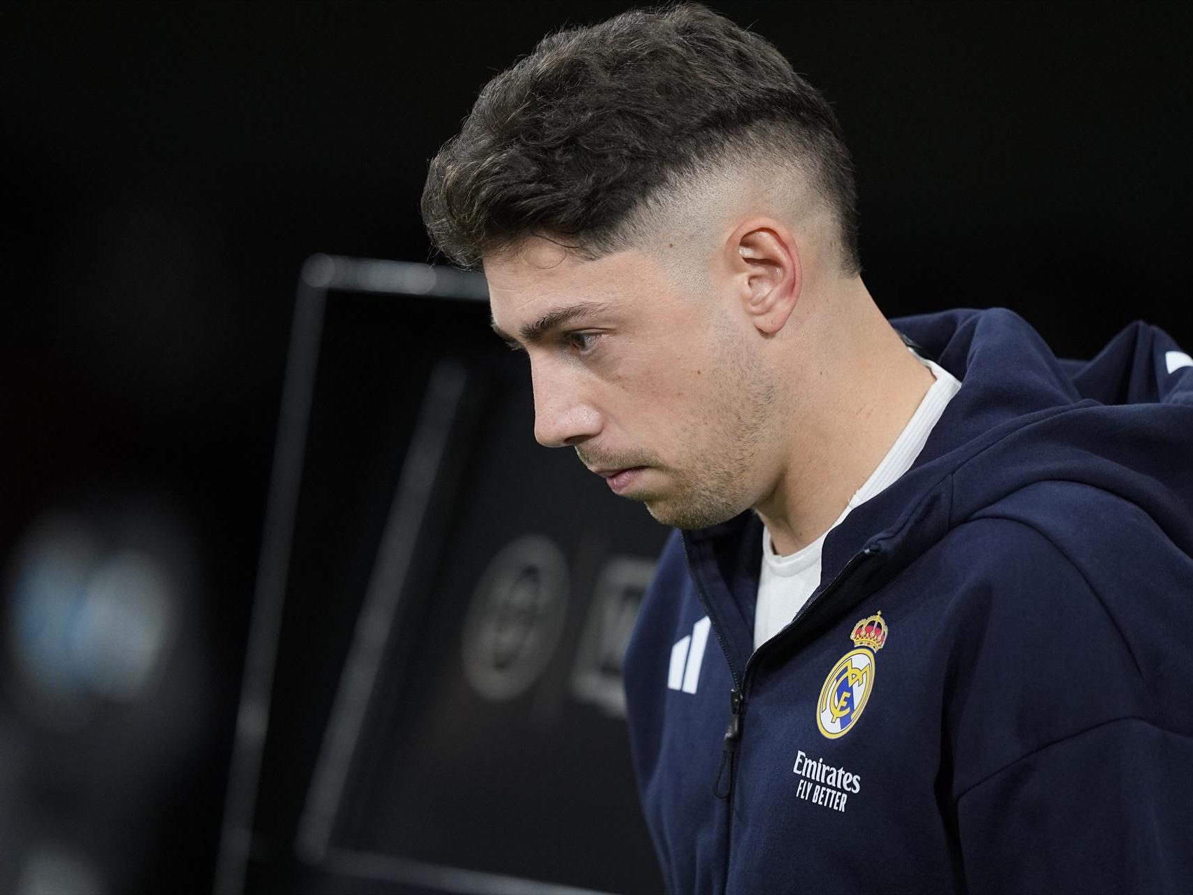 Fede Valverde, antes de un partido con el Real Madrid