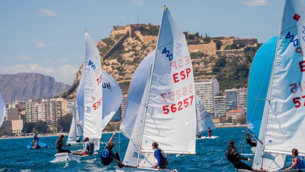 Veleros en aguas de Alicante disputando la competición nacional.