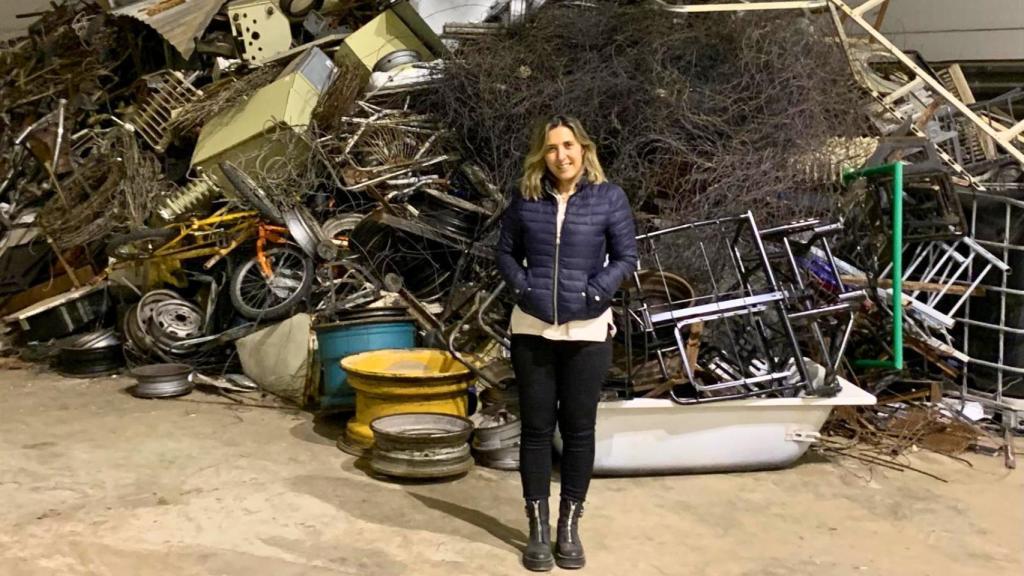 Yolanda Peñalver en una de sus plantas de reciclaje de Global Ecometal