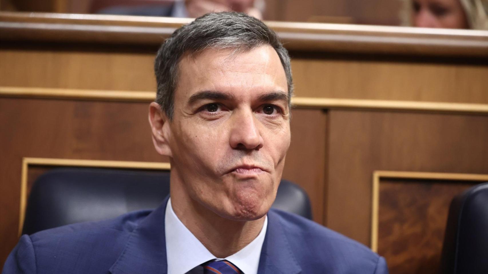 El presidente del Gobierno, Pedro Sánchez, durante una sesión de control al Gobierno.