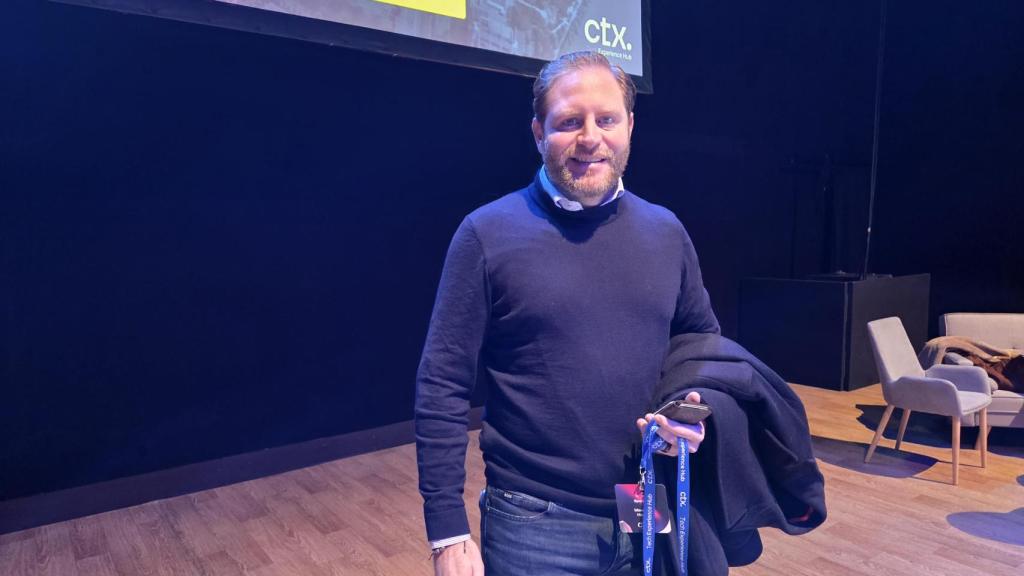 Mauricio Hoyos, momentos antes de su ponencia sobre IA en CTX Tech 2026 Sevilla.