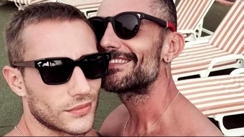 Pablo Sáez con su primer amor, David Delfín.