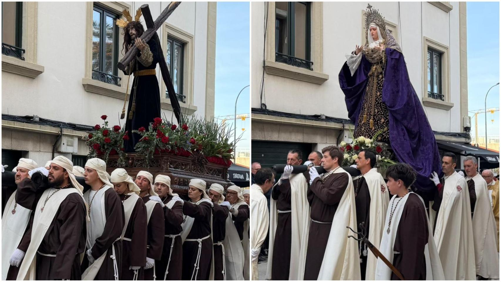 Jueves Santo en A Coruña: la procesión de Jesús Nazareno llena las calles de la Ciudad Vieja