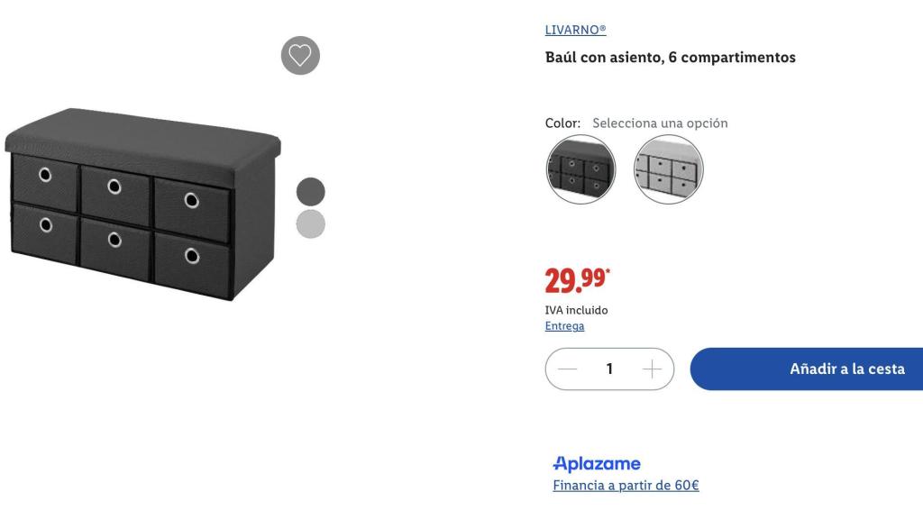 Baúl con asiento.