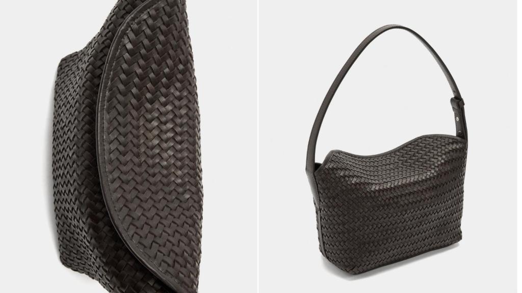 Bolso de hombro con piel trenzada. Ref. 244507_BNL