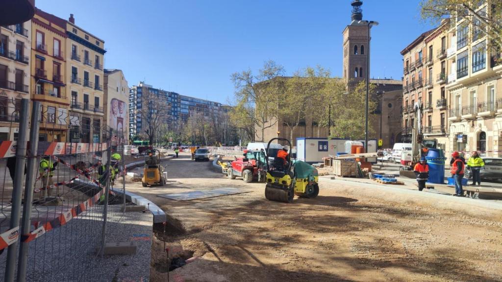 Obras en la plaza San Miguel.