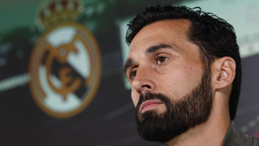 Arbeloa atiende a los medios en la rueda de prensa previa al partido ante el Mallorca.