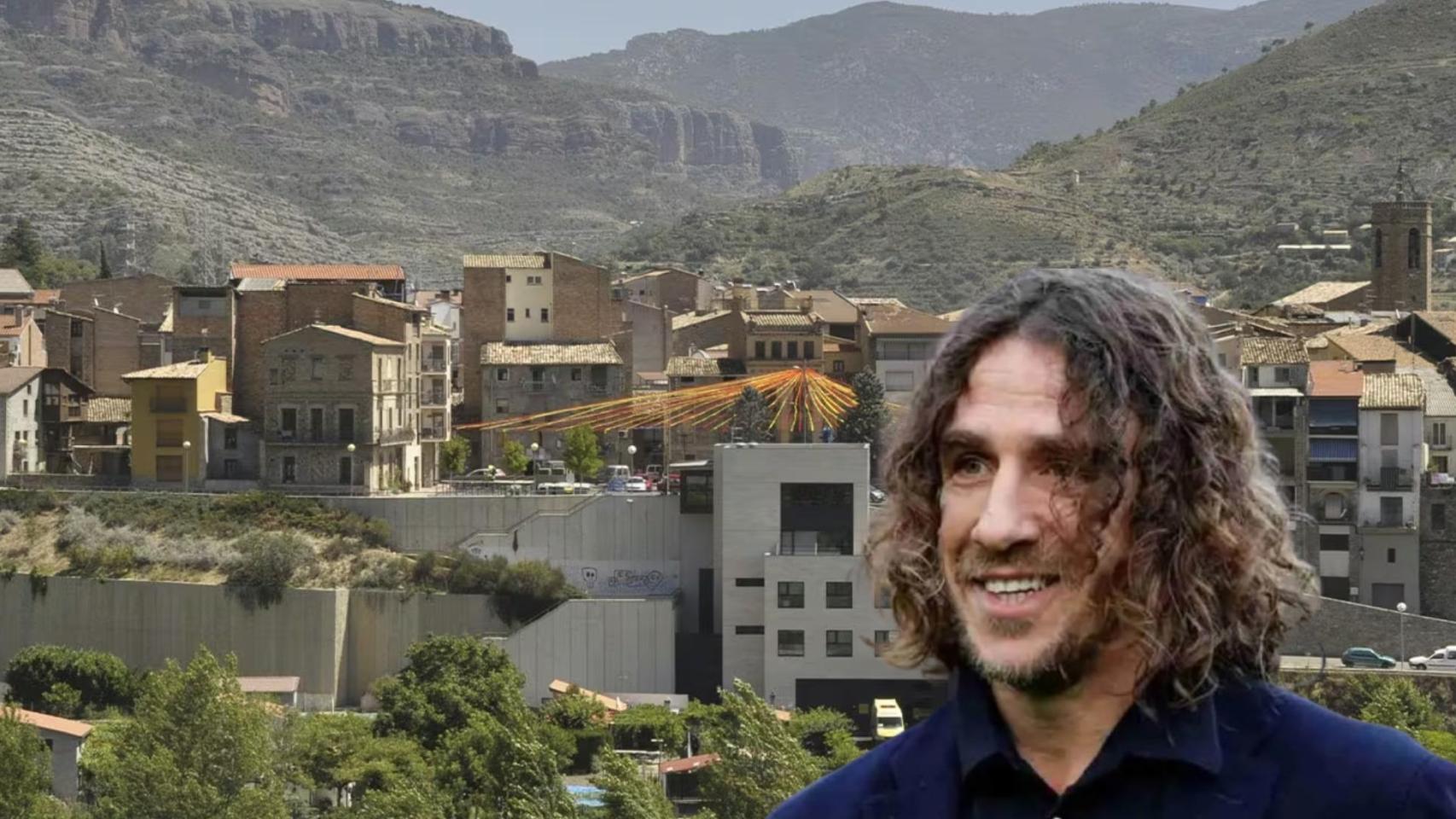 Montaje de La Pobla de Segur y Carles Puyol.