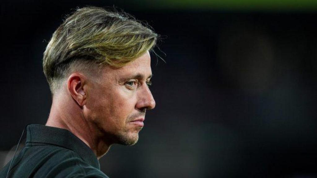 Guti, en la previa de un partido.