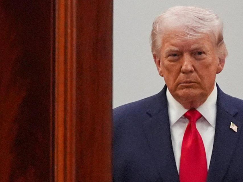 Donald Trump, last Wednesday before addressing the nation.