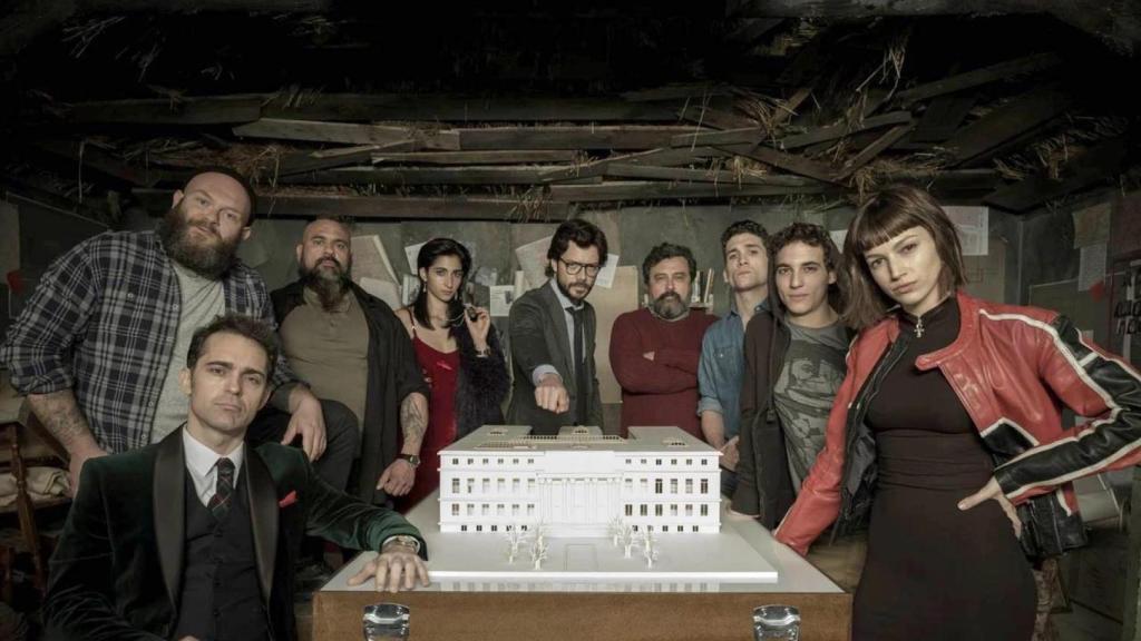Elenco de la primera temporada de 'La casa de papel'.