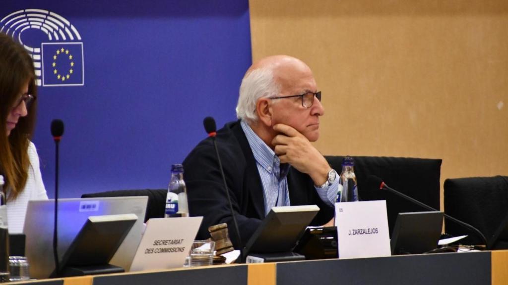 El presidente de la comisión LIBE de la Eurocámara, Javier Zarzalejos, en la presentación del informe de la misión a El Hierro por la crisis migratoria.