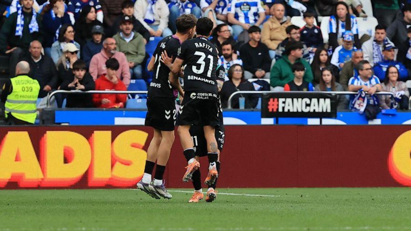 Adrián Niño, autor del gol del Málaga CF en Riazor contra el Dépor