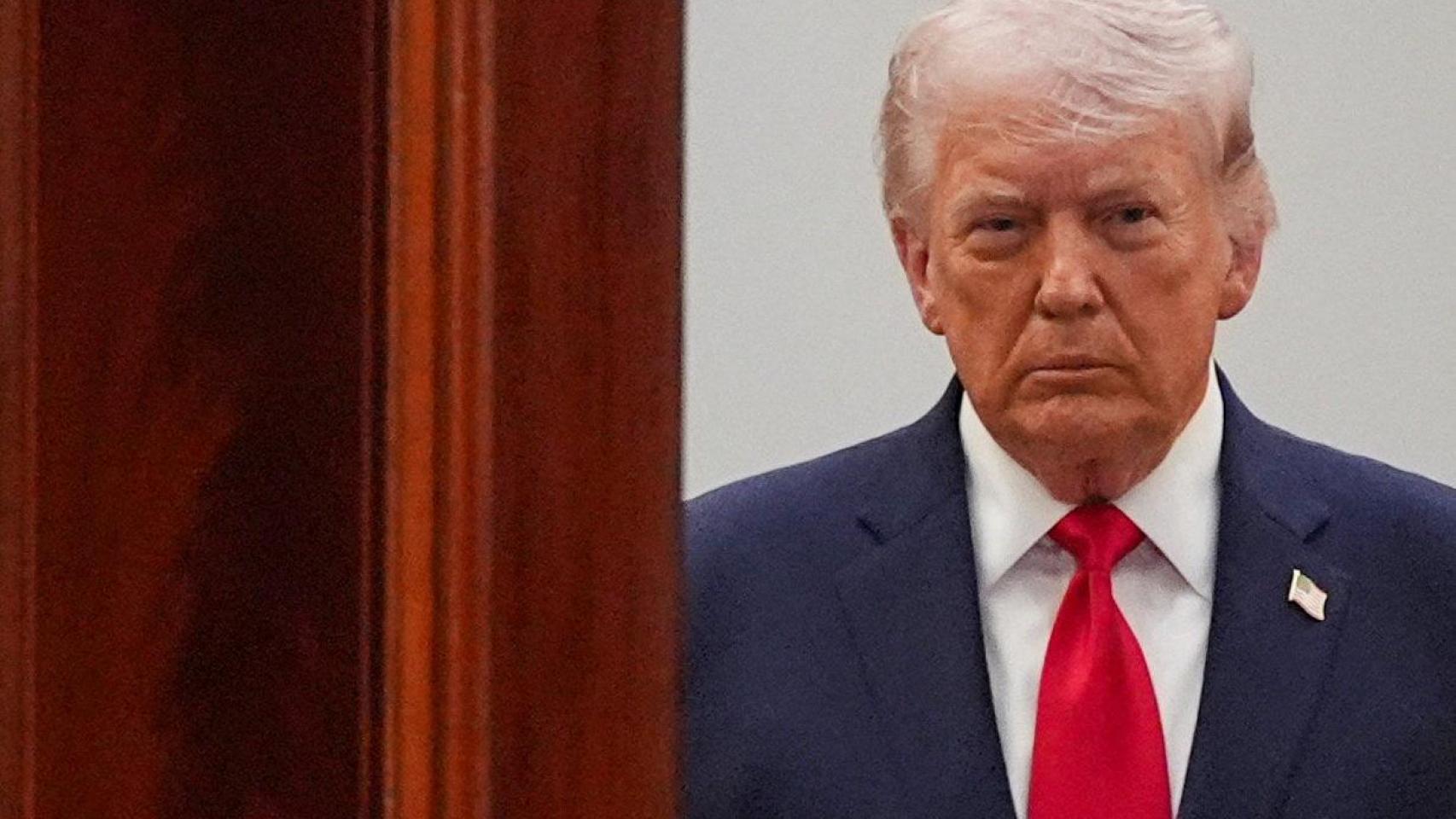 El presidente de EEUU, Donald Trump, durante la rueda de prensa que ofreció el pasado 1 de abril.