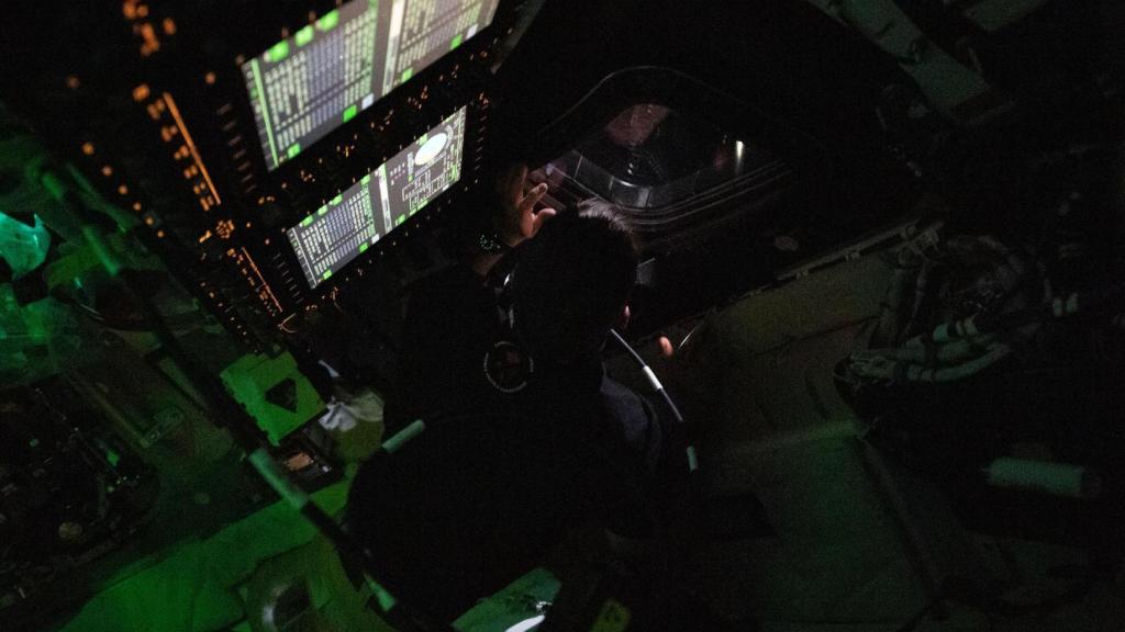 Interior de la cápsula Orion.