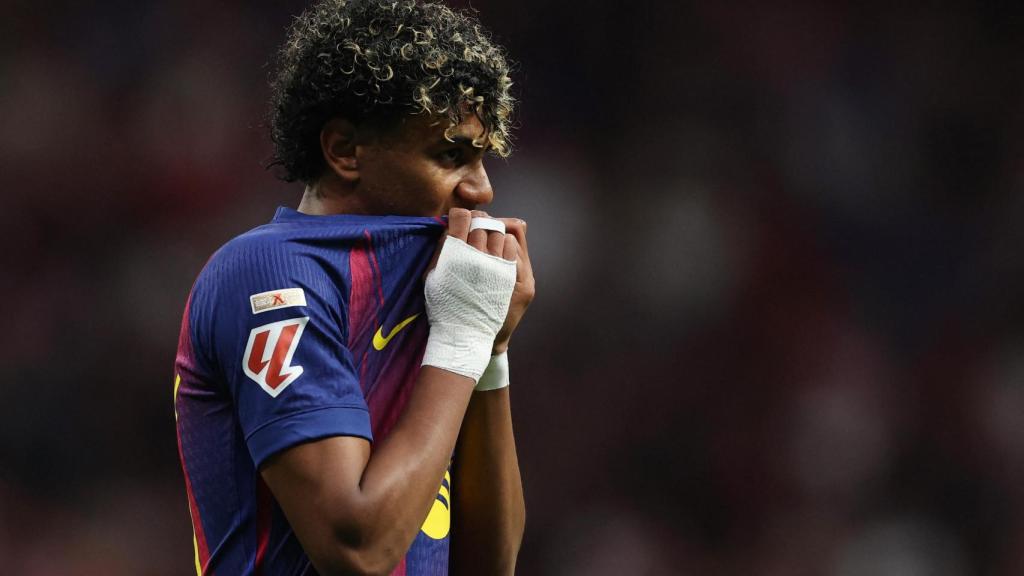 Lamine Yamal, en el partido ante el Atlético de Madrid.