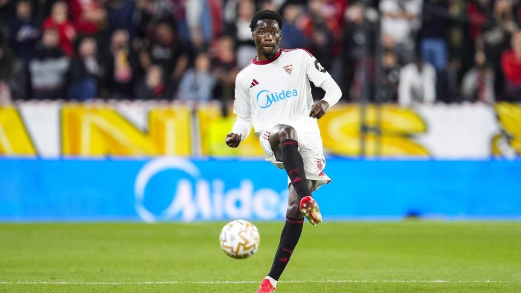 Agoumé, durante un partido esta temporada.