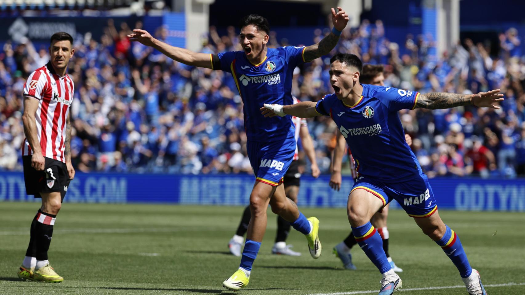 Celebración de gol del Getafe