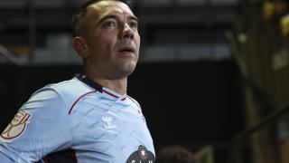 Iago Aspas, durante el partido contra el Sant Andreu de la temporada 24-25 de Copa del Rey.