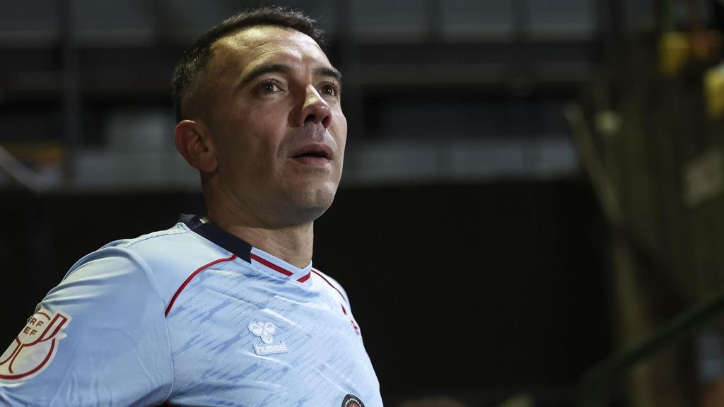 Iago Aspas, durante el partido ante el Sant Andreu de la temporada 24-25 en Copa del Rey.