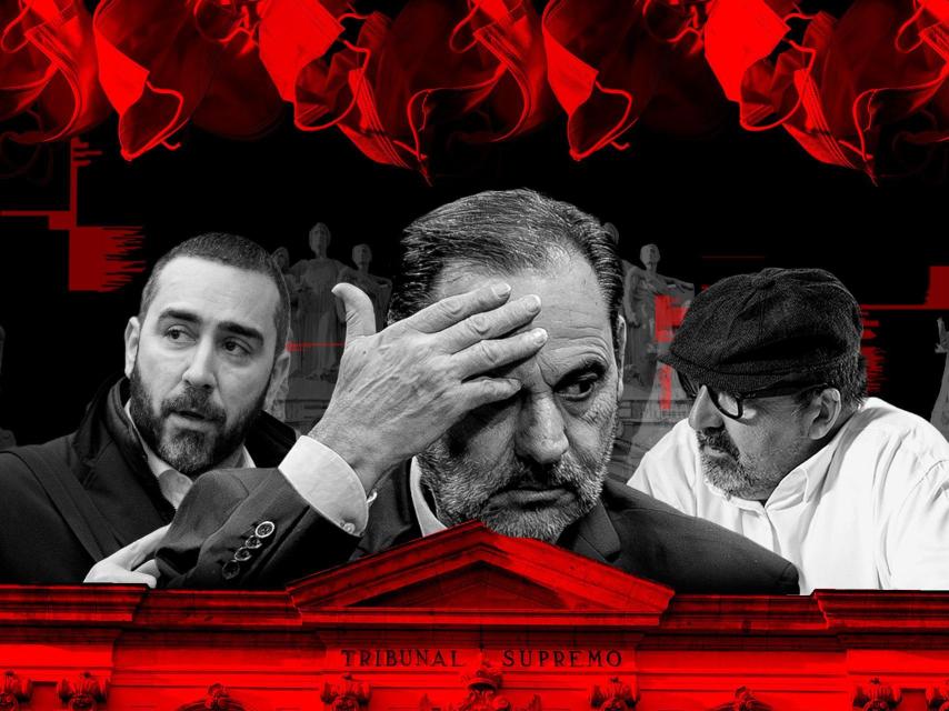El empresario Víctor de Aldama, el exministro José Luis Ábalos y su asesor Koldo García.